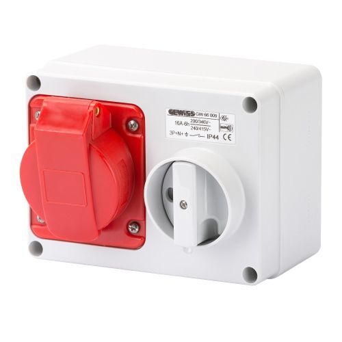 Gewiss 16a 415v 5-P Horizontal Isolated Socket