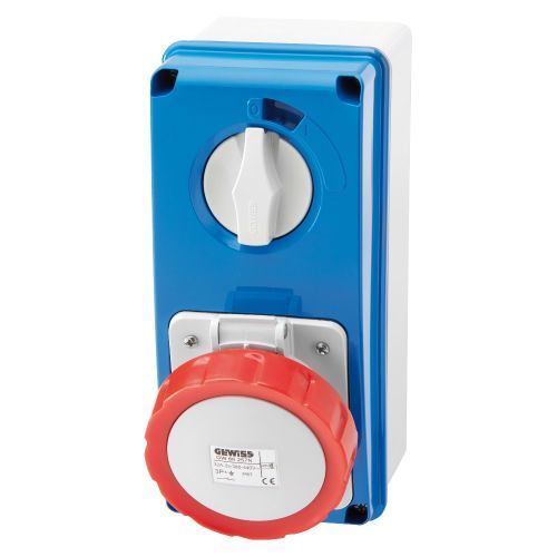Gewiss 16a 415v 5-P Vertical Isolated Socket