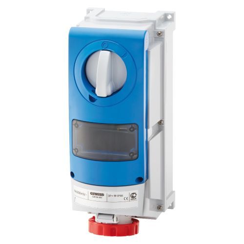 Gewiss 63A 415v 3p + N + E IP66 Interlocked Socket