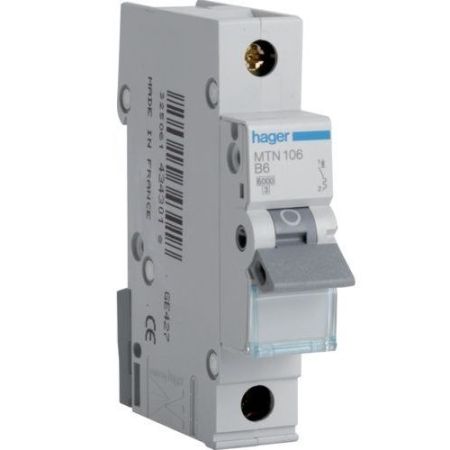 Hager 6a Single Pole MCB