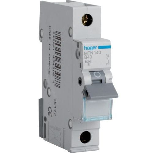 Hager 40A Single Pole MCB
