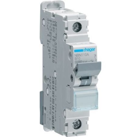 Hager 10A 10ka Single Pole MCB