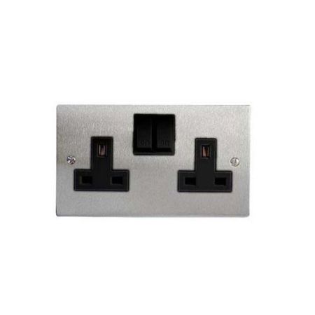 Heritage 1G SW Socket S/Chrome Bl-Insert