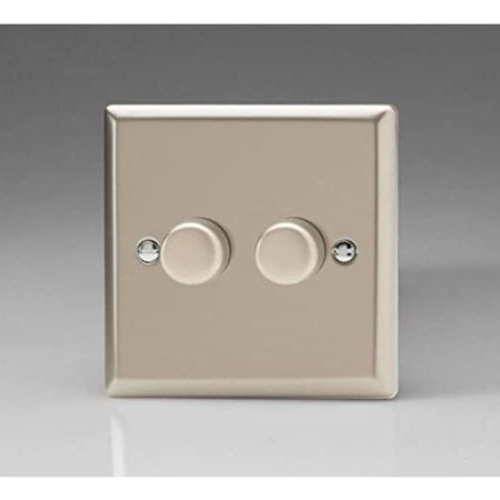 Heritage 1G 2w LED Dimmer S/Chrome