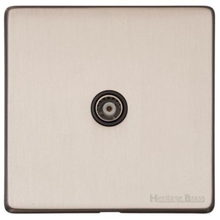 Heritage Satin Nickle Coax Socket