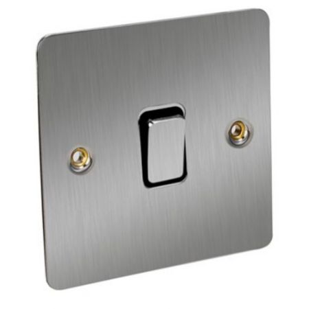 1G Satin Chrome Flat Plate Int. Switch