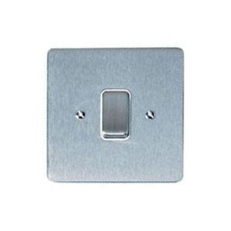1G 20A Satin Chrome Flat Plate Switch