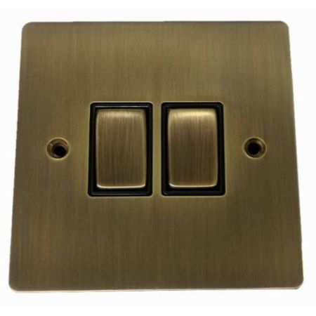 Heritage 1G 2w Switch Antique Brass
