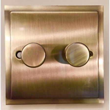 Heritage 1G 2w LED Dimmer A/Brass