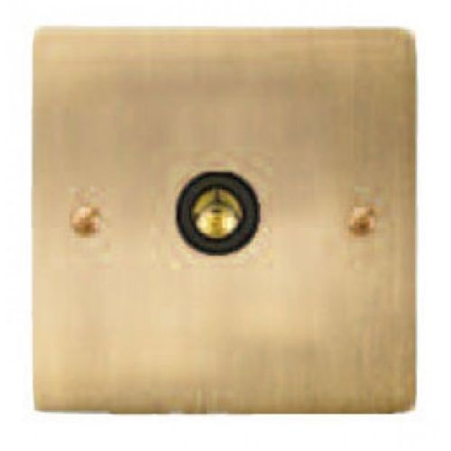 Heritage Antique Brass Coax Outlet