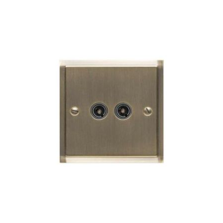 Heritage Elite Antique Brass Coax Socket