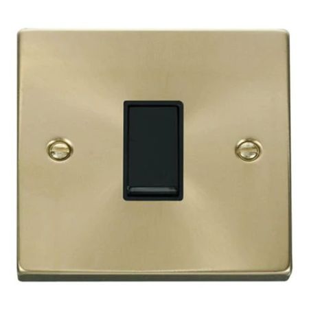 Heritage 1G 2w Switch Satin Brass Black Insert