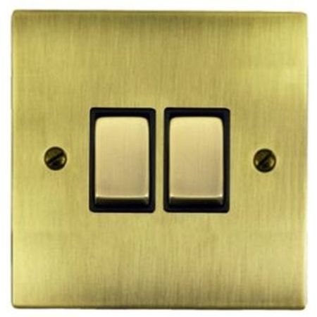 Heritage 1G 2w Switch Antique Brass