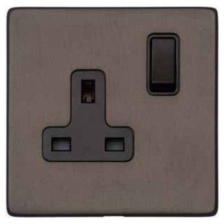 Heritage 1G 13A Matt Bronze Socket