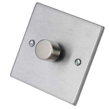 Heritage 1G 2w Sat.Chrome LED Dimmer
