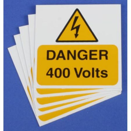 Danger 400v Rigid Label (Pk.5)