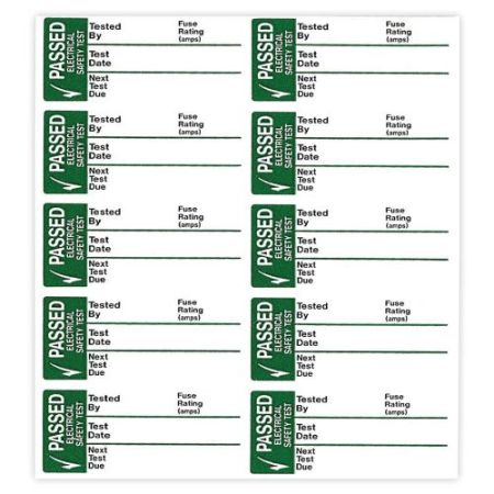 Small Pass Test Labels S/A Write On (50)
