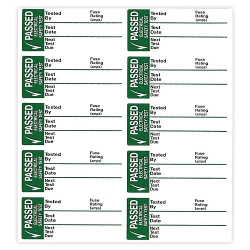 Small Pass Test Labels S/A Write On (50)