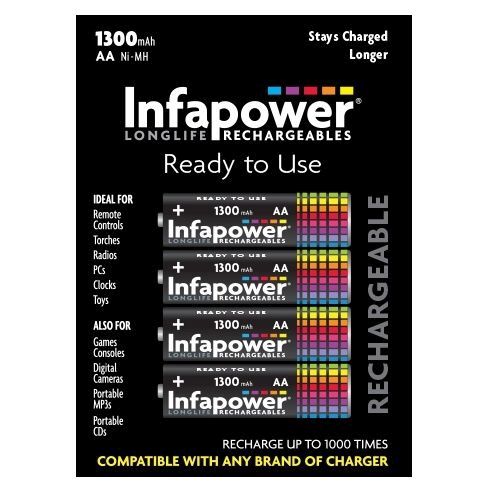 Infapower Aa 1300 Mah Rech. Batts 4pk