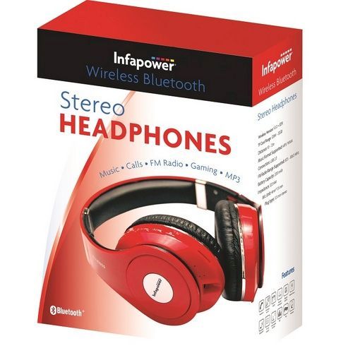 Infapower Bluetooth Headphone Red