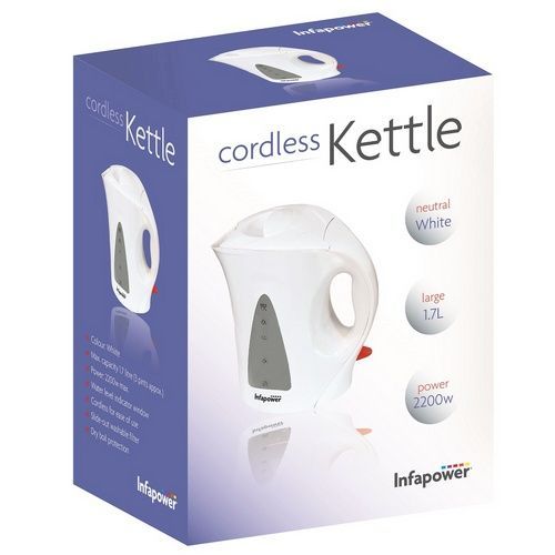 2200w 1.7l Cordless Jug Kettle White
