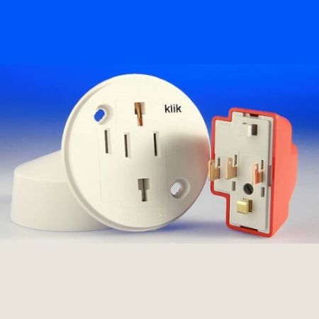 Klik 4-Pin Emergency Plug-In Ceiling Rose + Module
