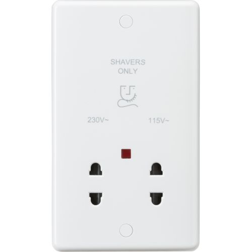 Knightsbridge Curve D/Volt Shaver Socket
