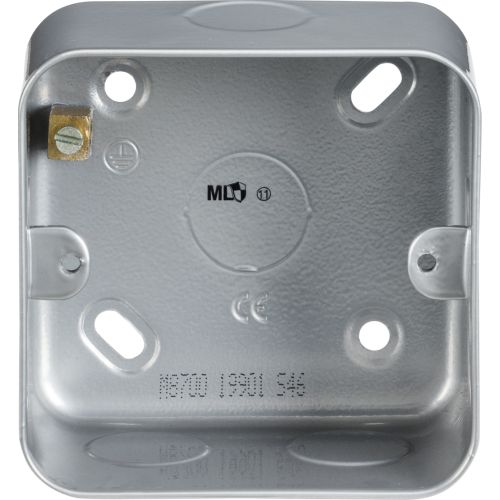 Knightsbridge Metal Surface 1G Back Box