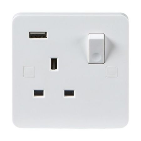 Knightsbridge Pure 13A 1G USB Sw/Socket