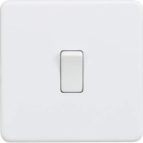 Knightsbridge Screwless 10AX 1G Intermediate Switch - Matt White