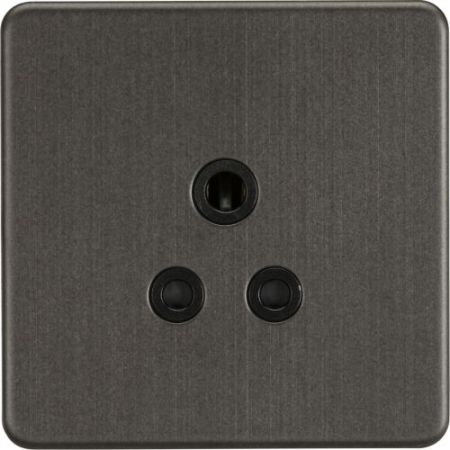 Knightsbridge Screwless 5A Unswitched Socket - Smoked Bronze