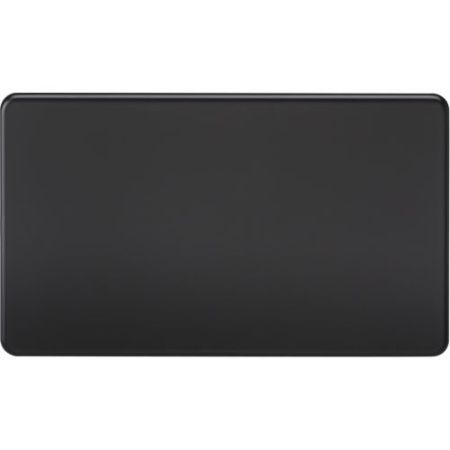 Knightsbridge Screwless 2G Blanking Plate - Matt Black