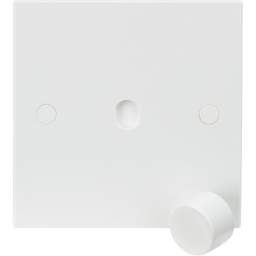 Knightsbridge Square Edge 1G Dimmer Plate And Knob