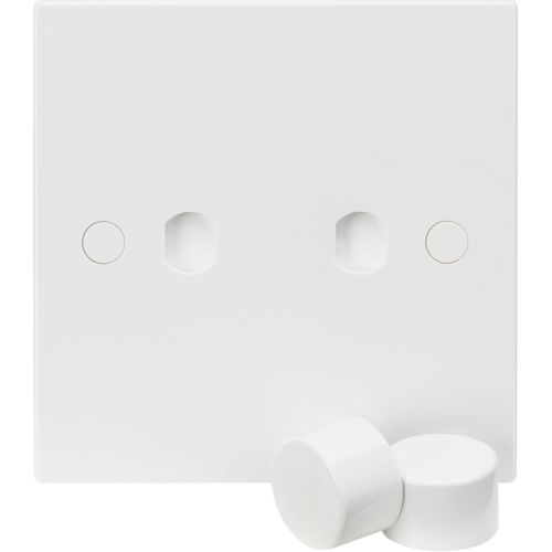 Knightsbridge Square Edge 2G Dimmer Plate And Knob