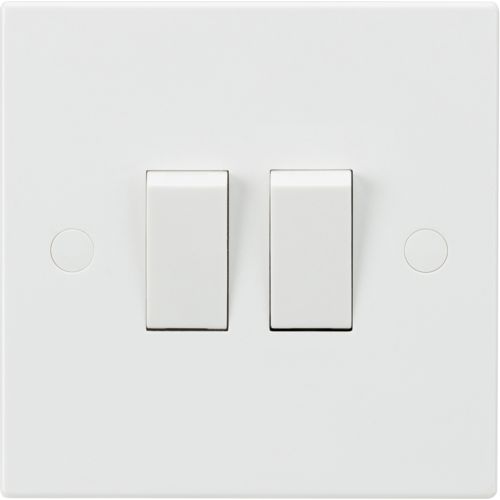 Knightsbridge Square Edge 2G 2w Switch