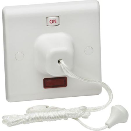 Knightsbridge Square Edge 1G 45A Pull Switch