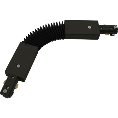 Knightsbridge 230v Single Circuit Track Flexible Connector - Black