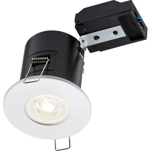 Knightsbridge IP20 Fixed Fire Rated GU10 Downlight White