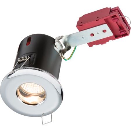 Knightsbridge (72mm) Polished Chrome IP65 GU10 Fire Rated Downlight