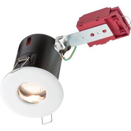 Knightsbridge (72mm Cut) White IP65 GU10 Fire Rated Downlight