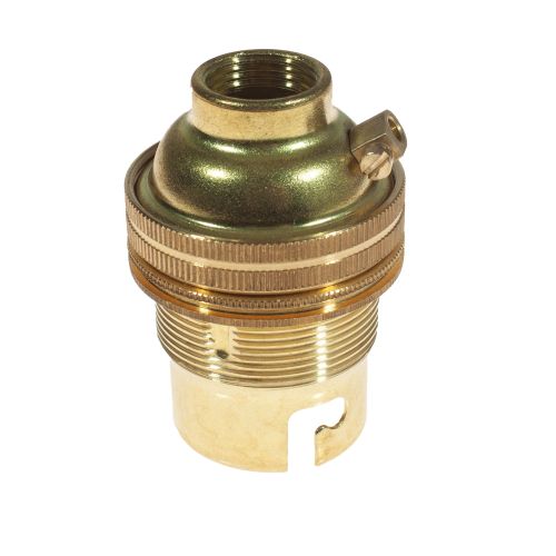 1/2" BC Switched Brass Lampholder