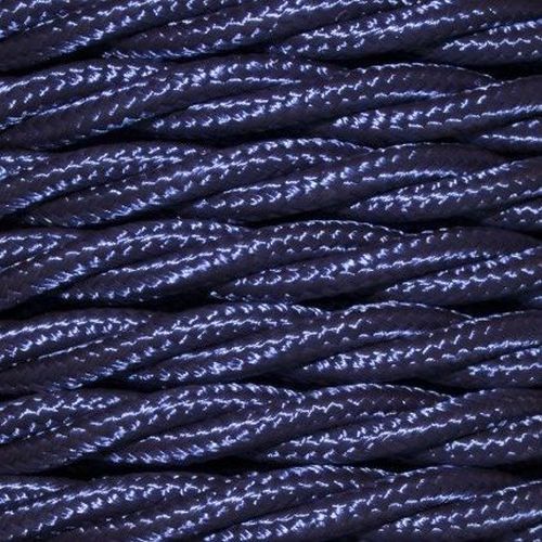 0.75mm 3c Blue Twisted Braided Cable (Per Metre)