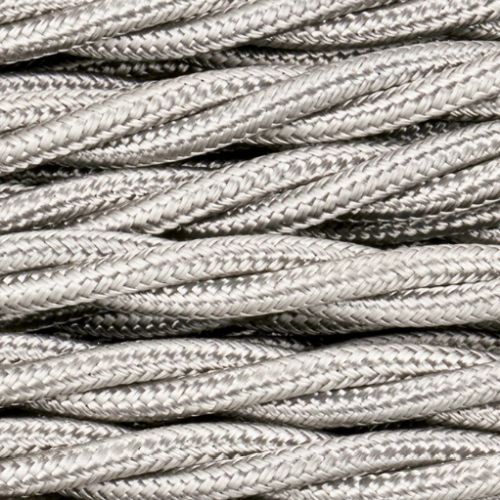 0.75mm 3c Grey Twisted Braided Cable (Per Metre)