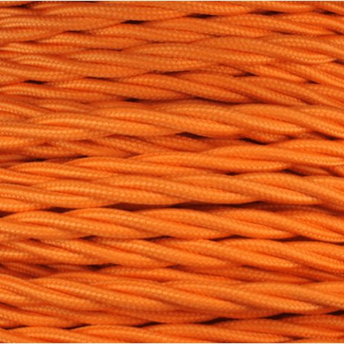 0.75mm 3c Orange Twisted Braided Cable (Per Metre)