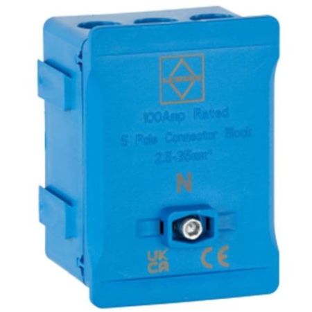 100A SINGLE POLE BLOCK BLUE
