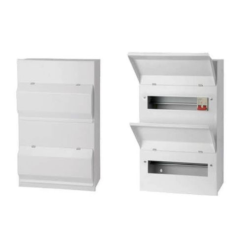 Live Metal 22 Way 125A Main Switch Single Phase Dual Stack Board