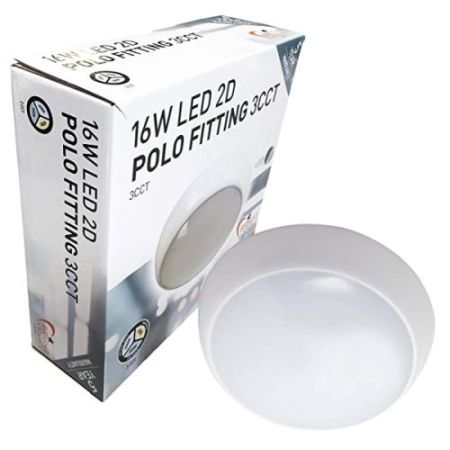 Lumi LED Bulkhead 16w White Em&Sd Sen 6k