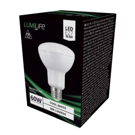 Lumilife LED R80 Reflector E27 (Es) 806lm 7.3w Cool White