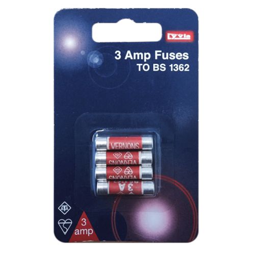 Lyvia 3A Plug Top Fuse 4pk