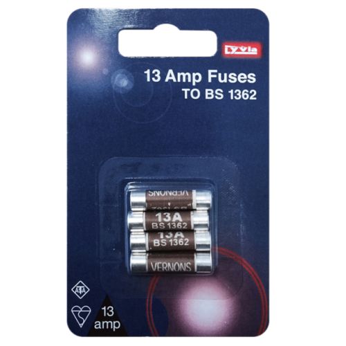 Lyvia 13A Plug Top Fuse 4pk